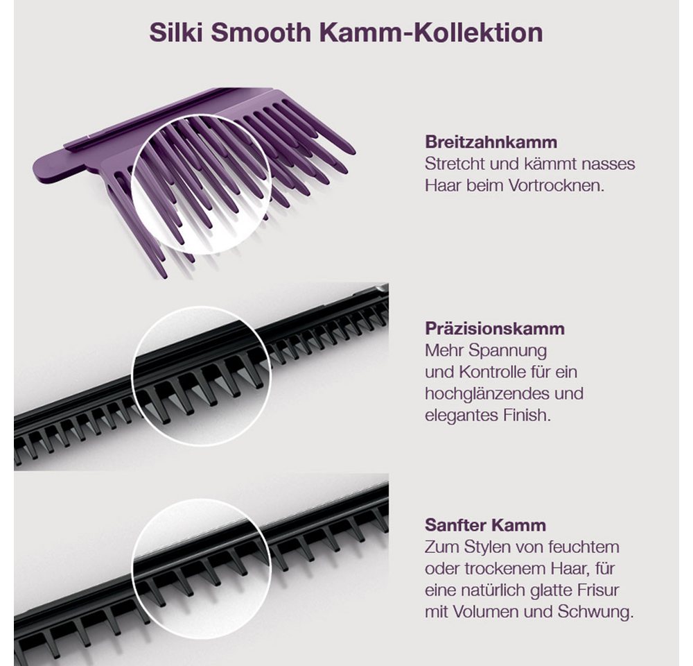 Shark Glätteisen Shark Silki 3-in-1 HT401EUPU Keramikplatten, VIELSEITIGES STYLING: Stretchen, Formen, Locken oder Glätten Bild 5