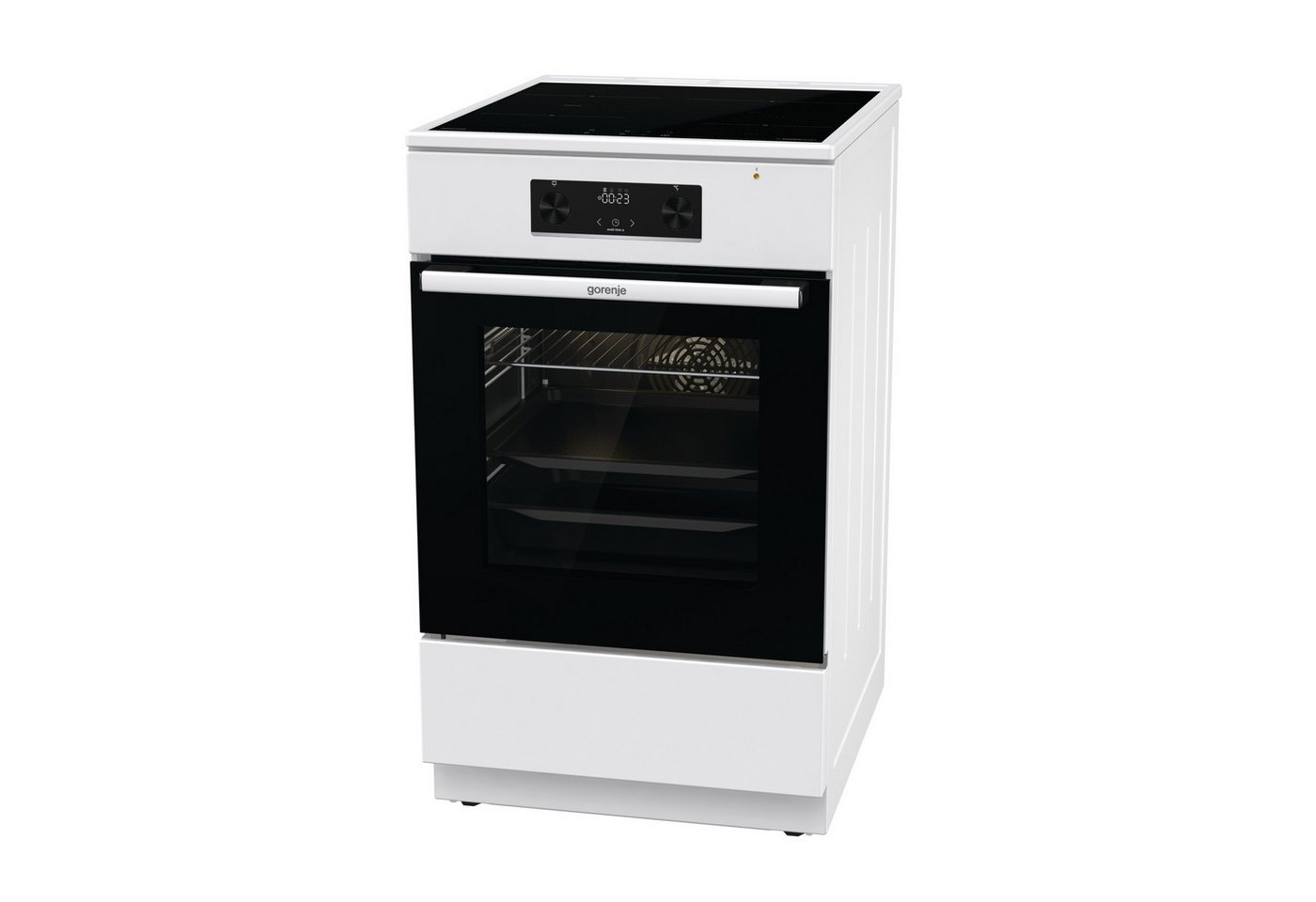 GORENJE Induktions-Standherd, mit 1-fach-Teleskopauszug, Aqua Clean, Standherd mit Induktionskochfeld und Teleskopauzug