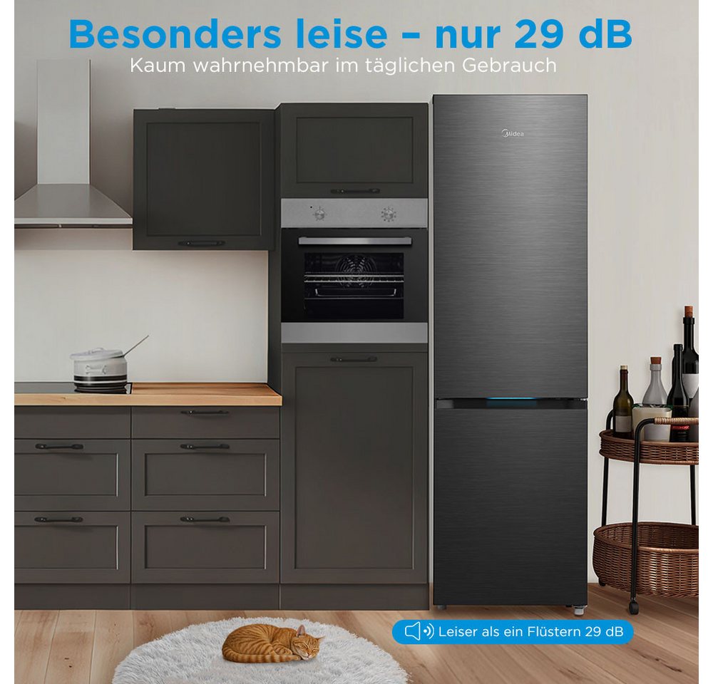 Midea Kühl-/Gefrierkombination ECO MASTER MDRB483EIA45, 185,8 cm hoch, 59,5 cm breit