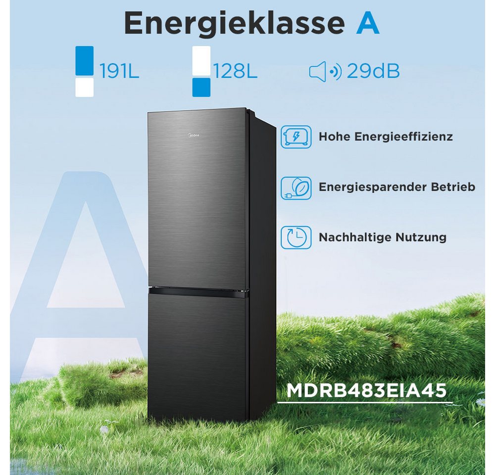 Midea Kühl-/Gefrierkombination ECO MASTER MDRB483EIA45, 185,8 cm hoch, 59,5 cm breit Bild 5