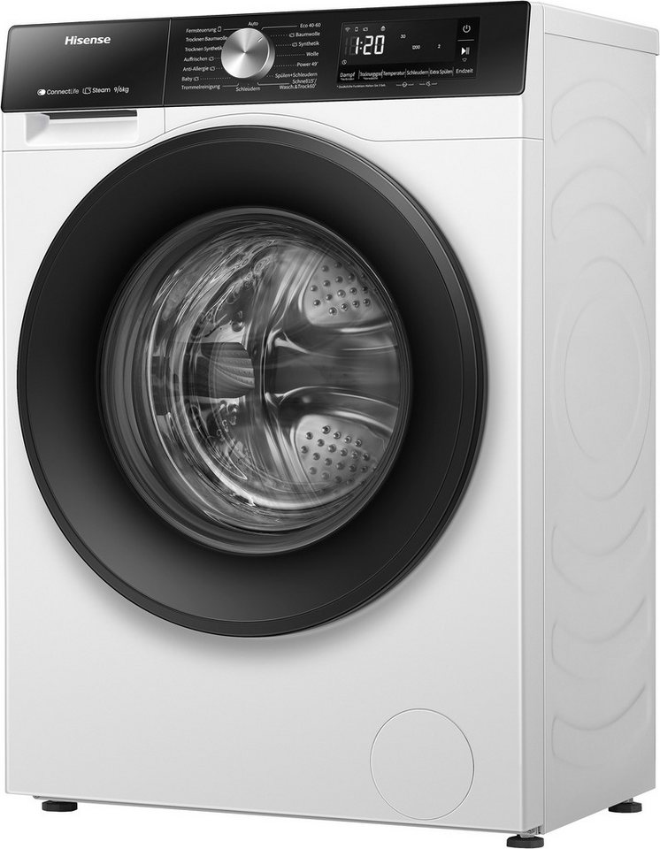 Hisense Waschtrockner 3s Serie WD3S9043BW3, 9 kg, 6 kg, 1400 U/min, Waschen & Trocknen in 60 min. Bild 4