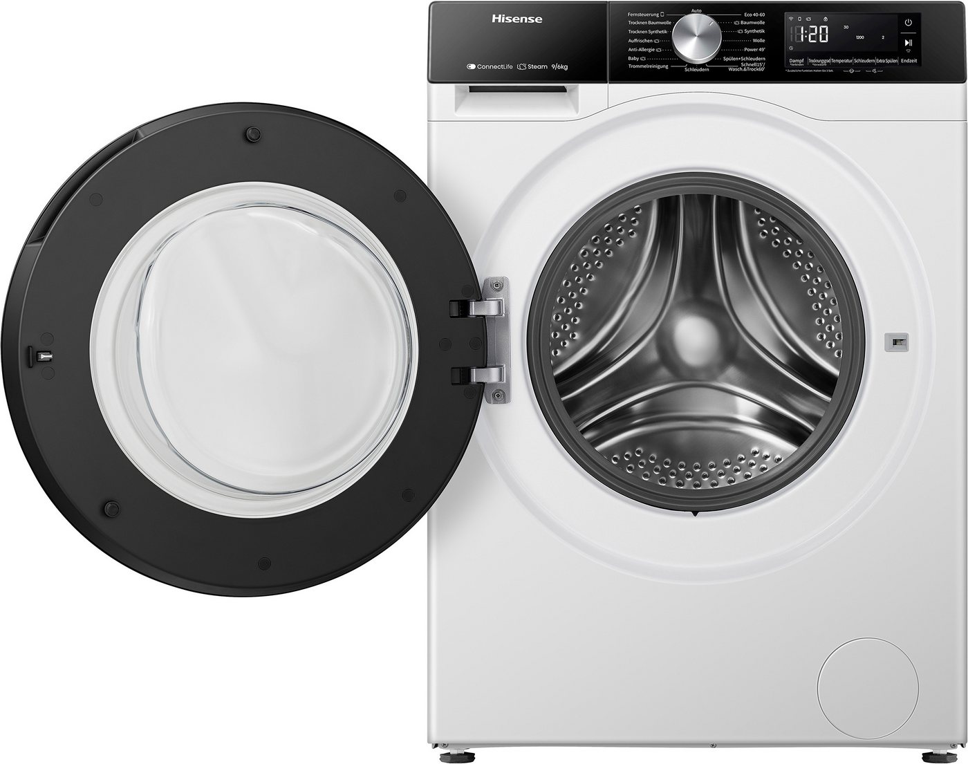 Hisense Waschtrockner 3s Serie WD3S9043BW3, 9 kg, 6 kg, 1400 U/min, Waschen & Trocknen in 60 min. Bild 5