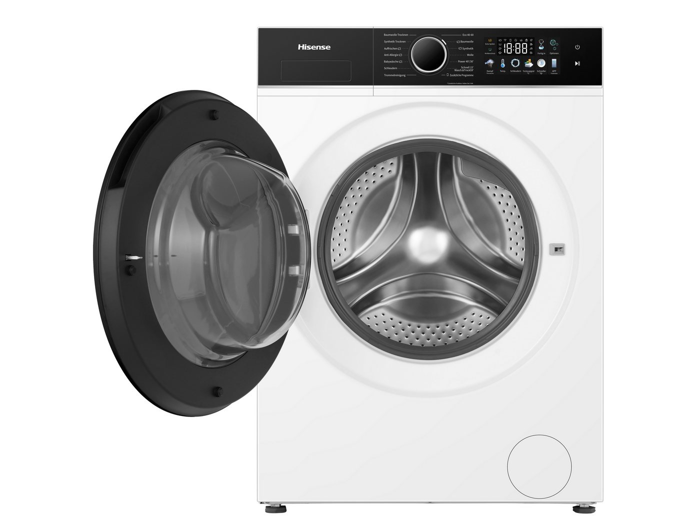 Hisense Waschtrockner 3i Serie WD3I8043BWF2, 8 kg, 5 kg, 1400 U/min, Waschen & Trocknen in 59 min. Bild 4