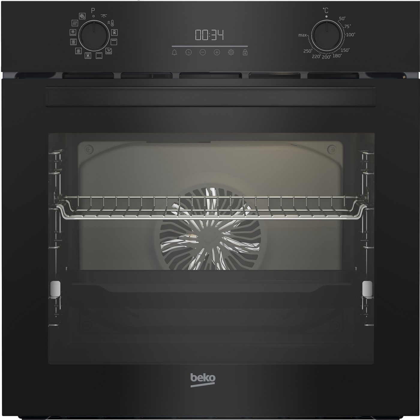 BEKO Backofen-Set Elbe, mit 1-fach-Teleskopauszug, Hydrolyse, Mit AirFry knusprig frittieren im Ofen – ganz ohne zusätzliches Fett Bild 2