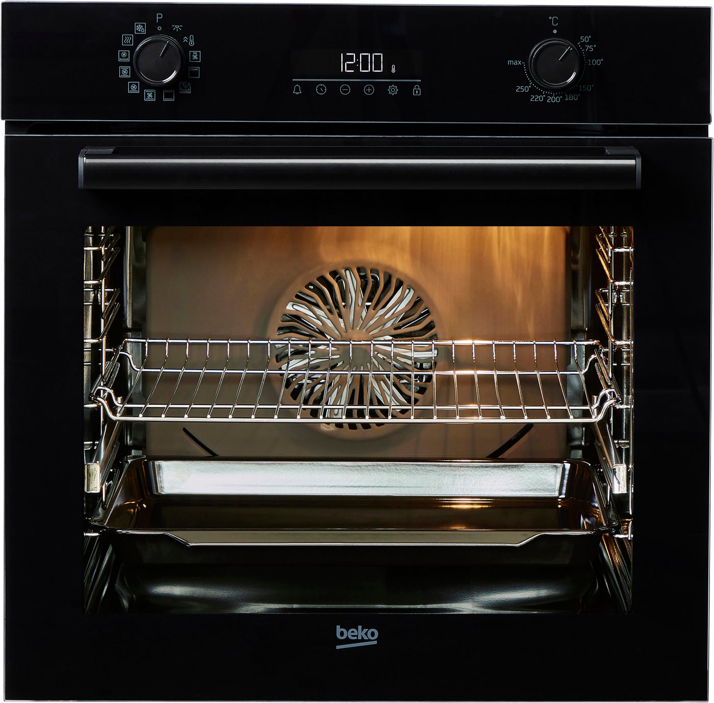 BEKO Backofen-Set Elbe, mit 1-fach-Teleskopauszug, Hydrolyse, Mit AirFry knusprig frittieren im Ofen – ganz ohne zusätzliches Fett Bild 3