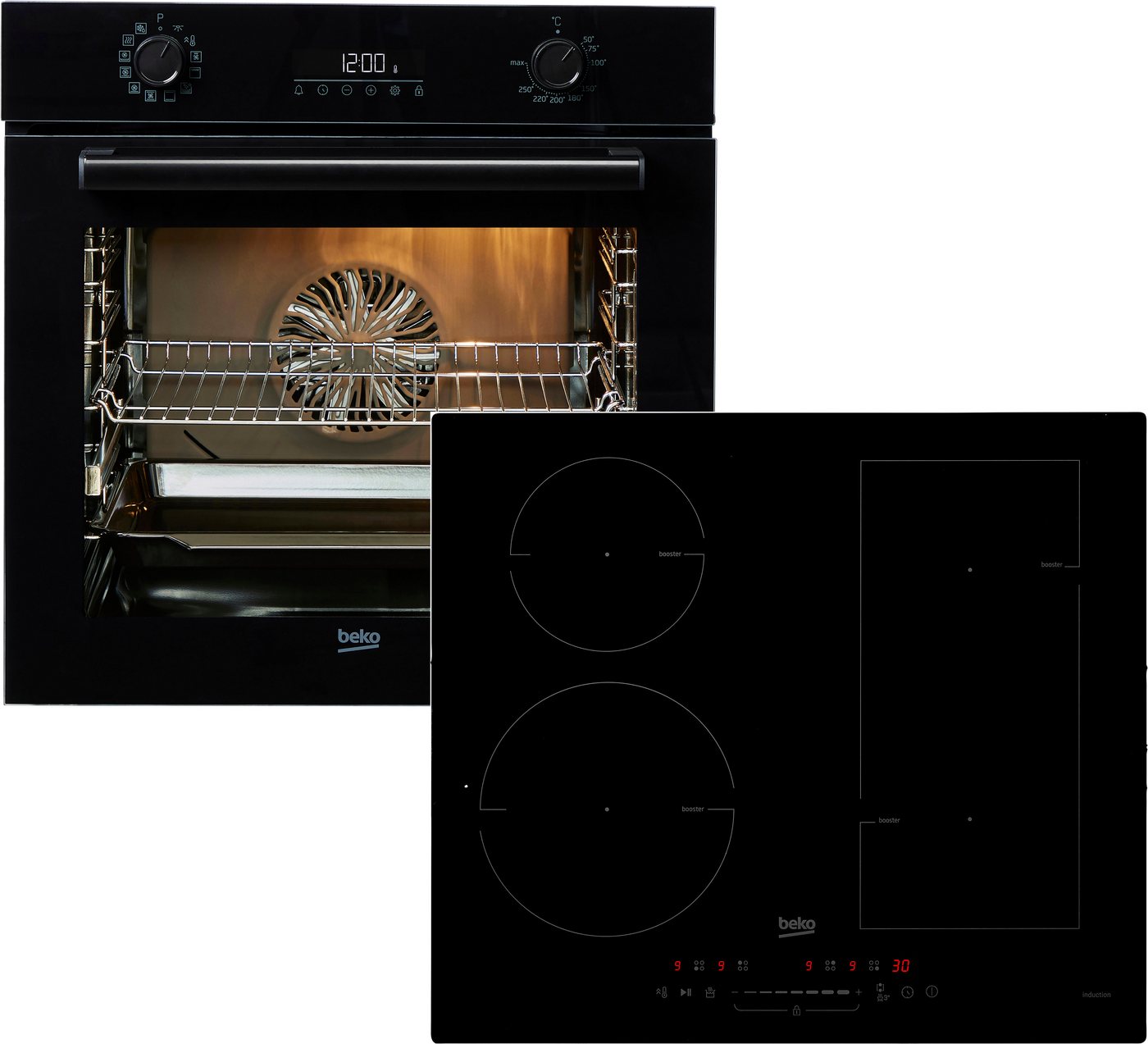 BEKO Backofen-Set Elbe, mit 1-fach-Teleskopauszug, Hydrolyse, Mit AirFry knusprig frittieren im Ofen – ganz ohne zusätzliches Fett Bild 4