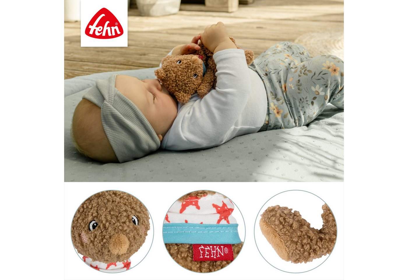 Fehn Kuscheltuch FredErik, Bär klein Bild 3