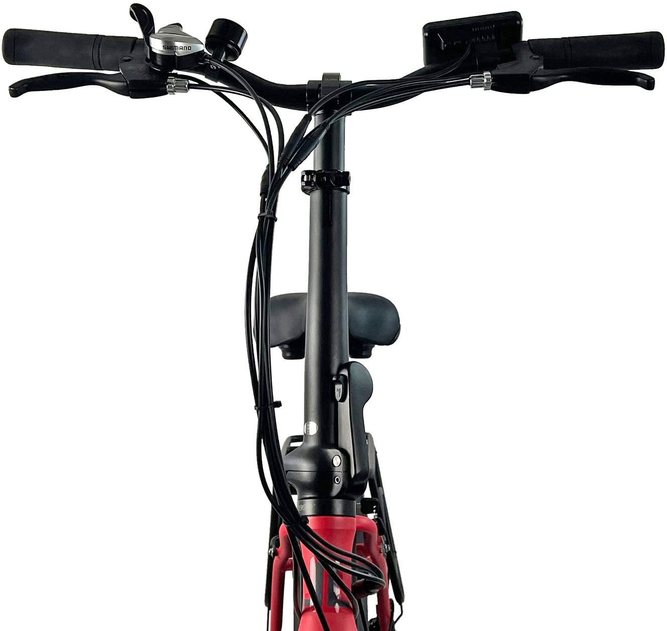 LLobe E-Bike Faltrad Elektro Faltrad 20" Terrain rot, 7 Gang Shimano Tourney Schaltwerk, Kettenschaltung, Heckmotor, 468 Wh Bild 5