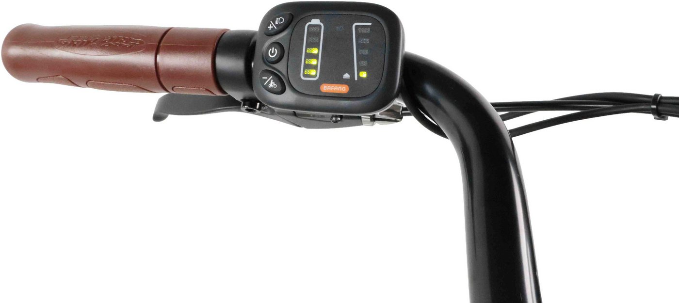 LLobe E-Bike Cityrad City E-Bike 26" Mando beige, 6 Gang Shimano Tourney Schaltwerk, Kettenschaltung, Heckmotor, 280,8 Wh