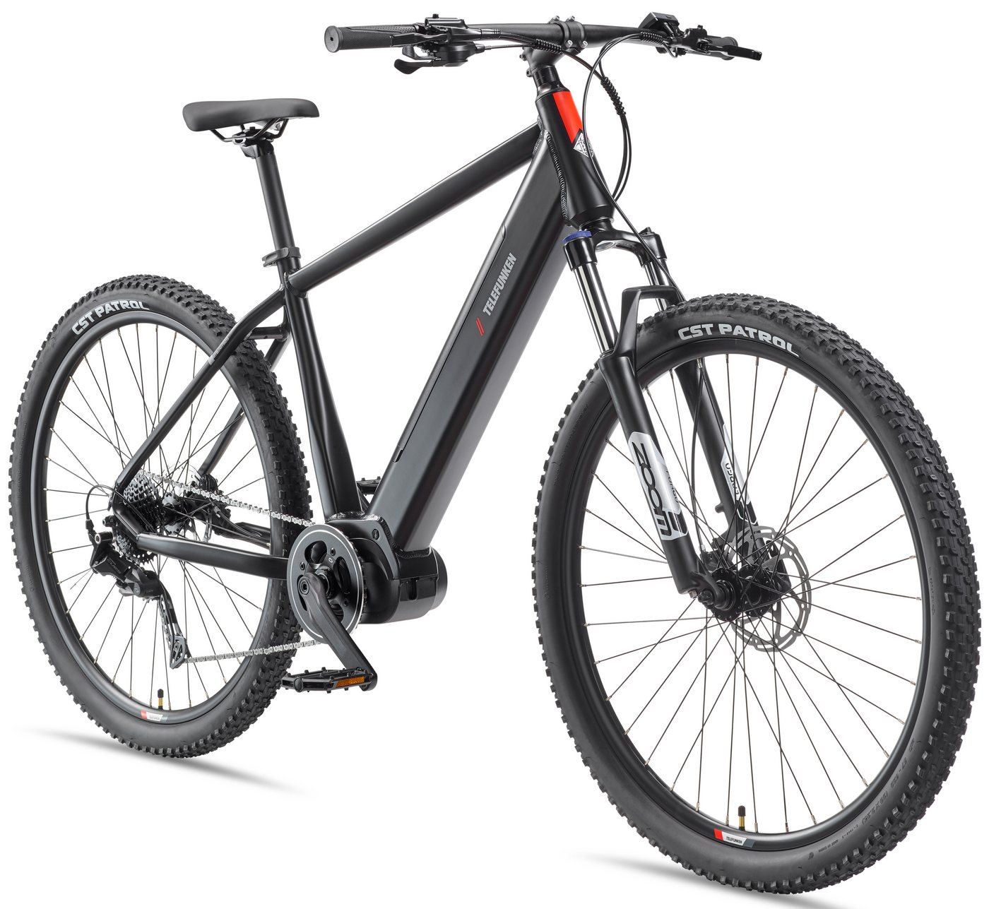 Telefunken E-Bike Mountainbike Aufsteiger MT925, 9 Gang Shimano Cues Schaltwerk, Kettenschaltung, Mittelmotor, 468 Wh, Pedelec, Elektrofahrrad, Damen u. Herren, E-MTB, Mountainbike, 29 Zoll Bild 3