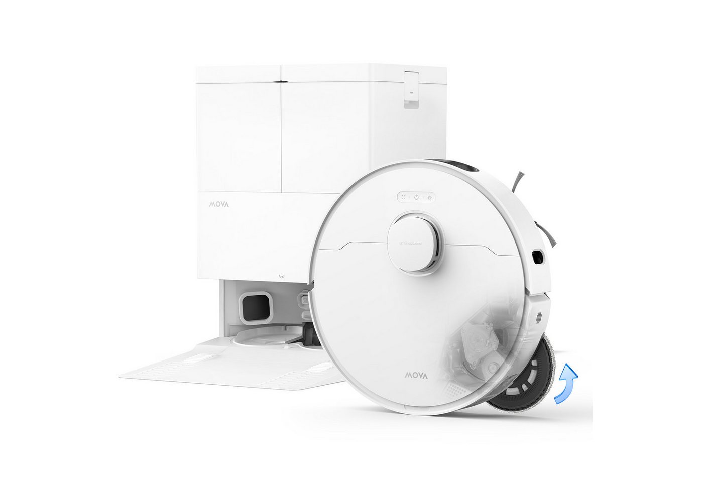 Mova Saugroboter mit Wischfunktion MOVA E50 Ultra, mit Beutel, TurboScrub-Technologie, Auto-Mopptrocknung mit Sprühdüsen