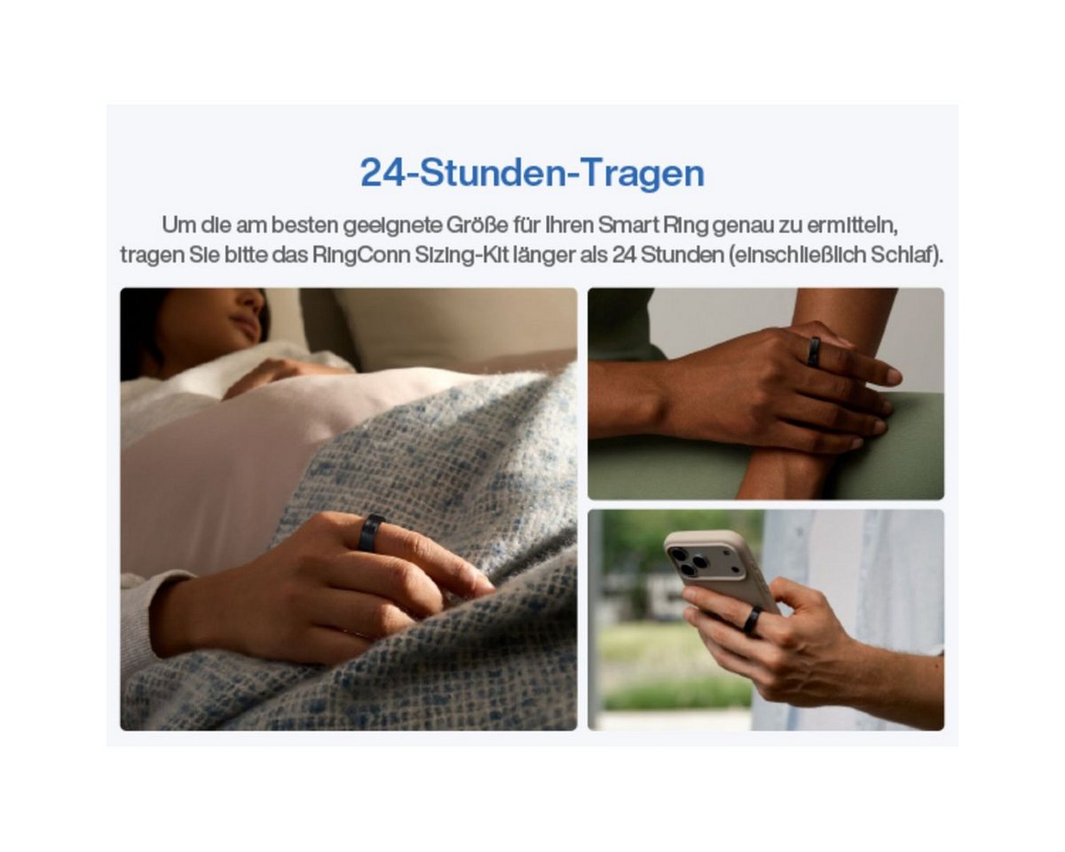 RingConn Activity Tracker Gen3 Sizing Kit, vor der Ringbestellung die Größe ermitteln (10-tlg., 10 maßstabsgetreue Ringe in den Größen 6 bis 15), Teste die Größe an deinem bevorzugten Finger Bild 3