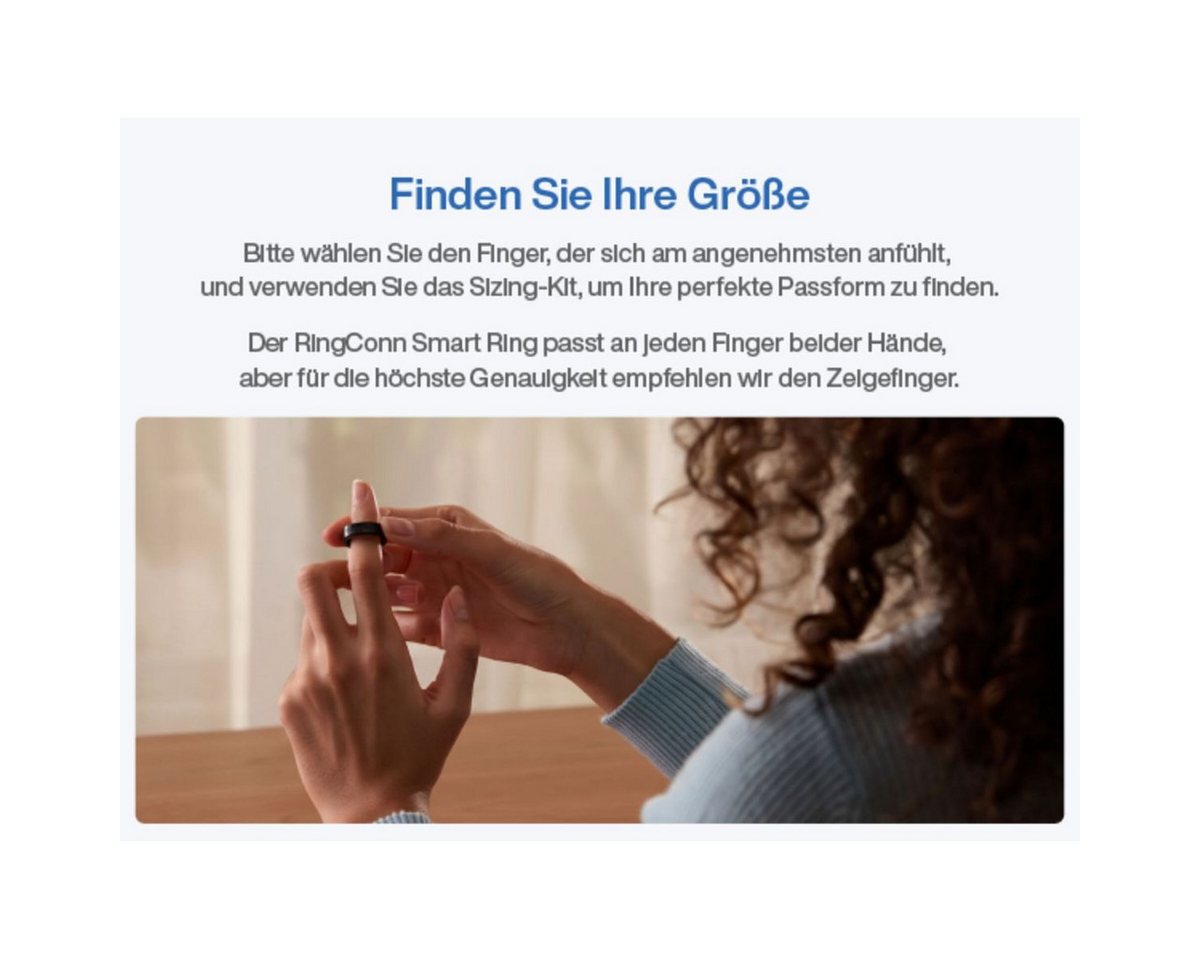 RingConn Activity Tracker Gen3 Sizing Kit, vor der Ringbestellung die Größe ermitteln (10-tlg., 10 maßstabsgetreue Ringe in den Größen 6 bis 15), Teste die Größe an deinem bevorzugten Finger Bild 4