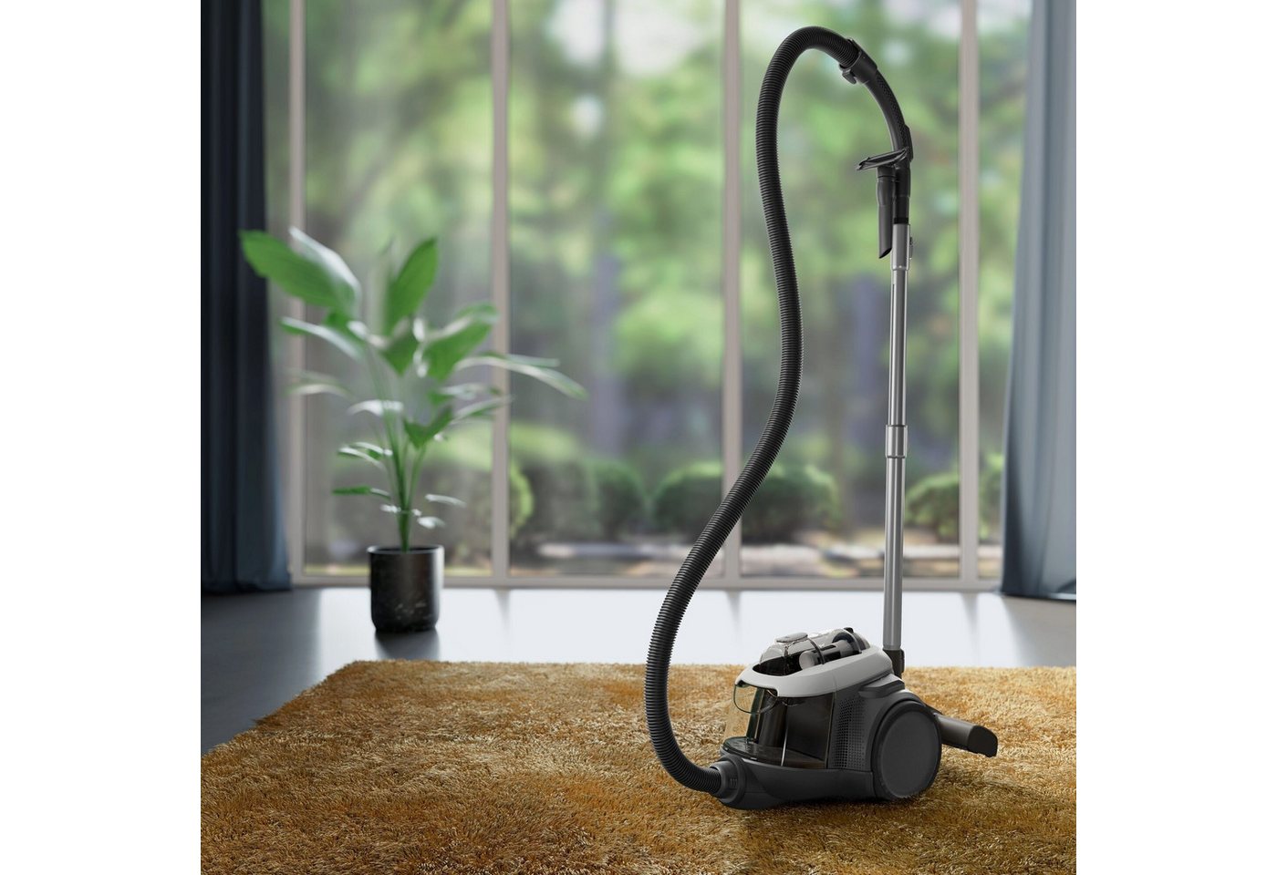 AEG Bodenstaubsauger AL61C2SW, 700 W, beutellos, Kraftvolle Reinigung: AUTO‑Bodendüse für Hartböden, Teppiche & Laminat Bild 3