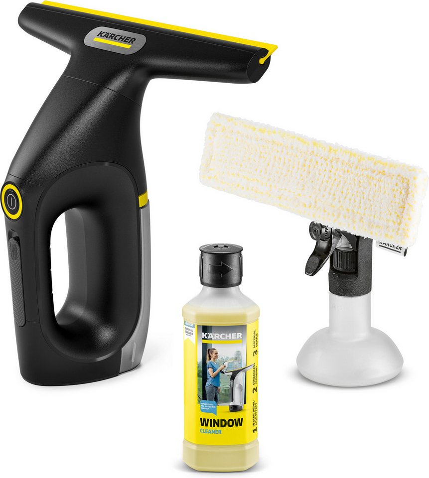 KÄRCHER Akku-Fenstersauger WV 2 Universal Extra+ Black, (Set) Allround-Einsatz im ganzen Haus