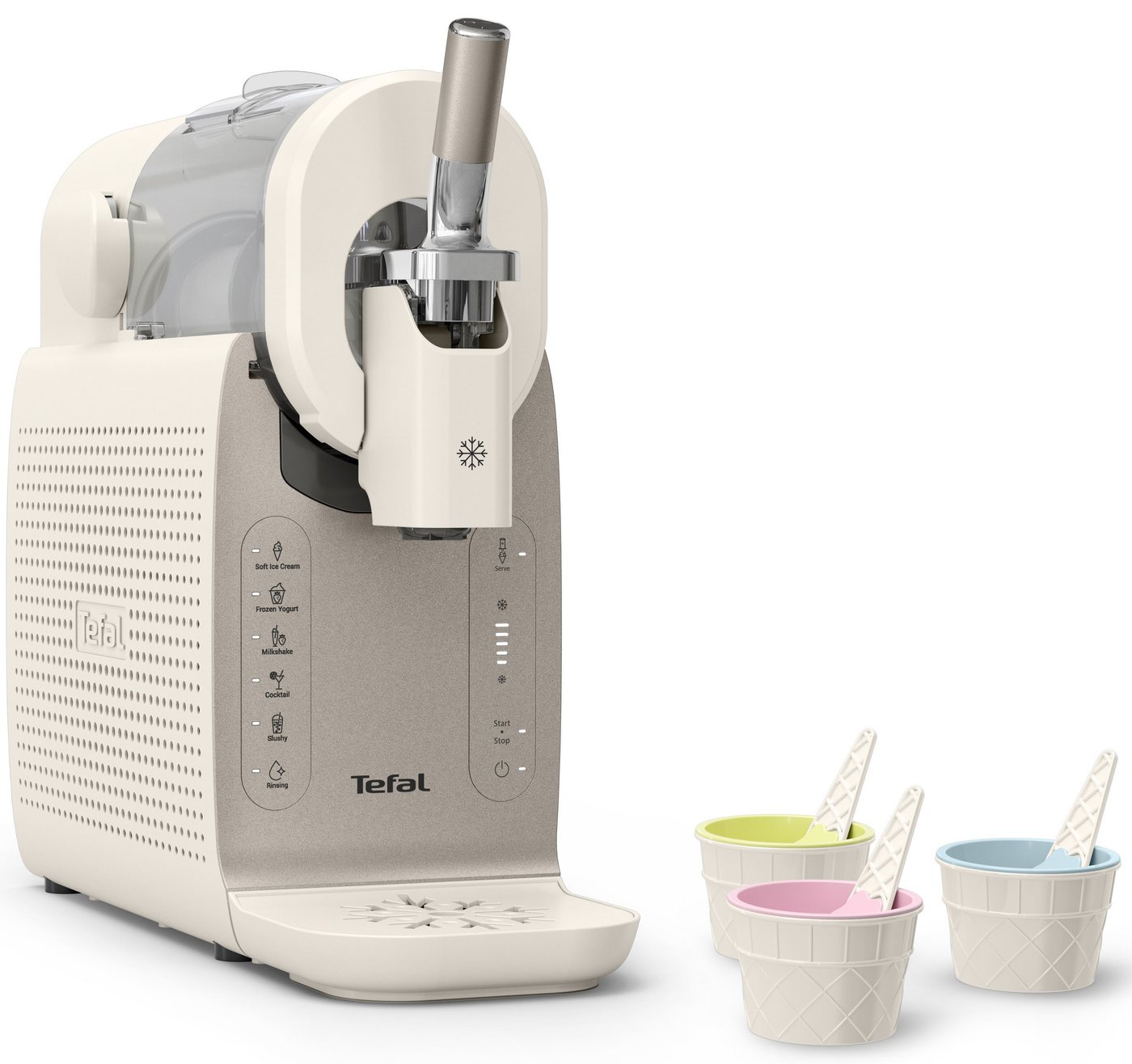 Tefal Slush-Eismaschine Freezi, 5 Automatikprogramme, 8 Portionen in einer Zubereitung, Spülprogramm