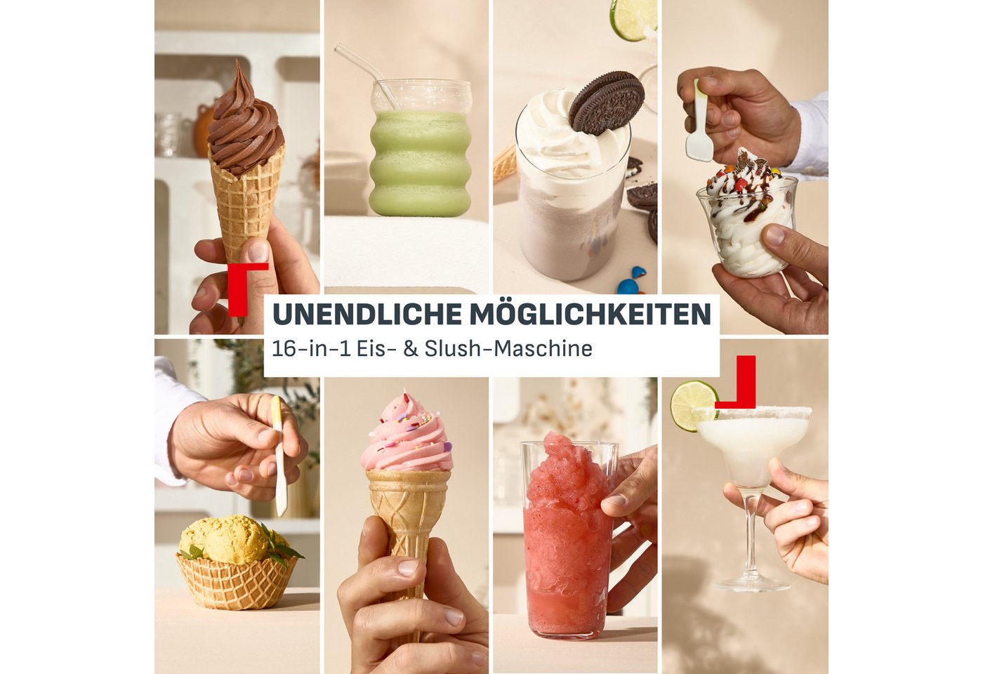 Tefal Slush-Eismaschine Freezi, 5 Automatikprogramme, 8 Portionen in einer Zubereitung, Spülprogramm Bild 2