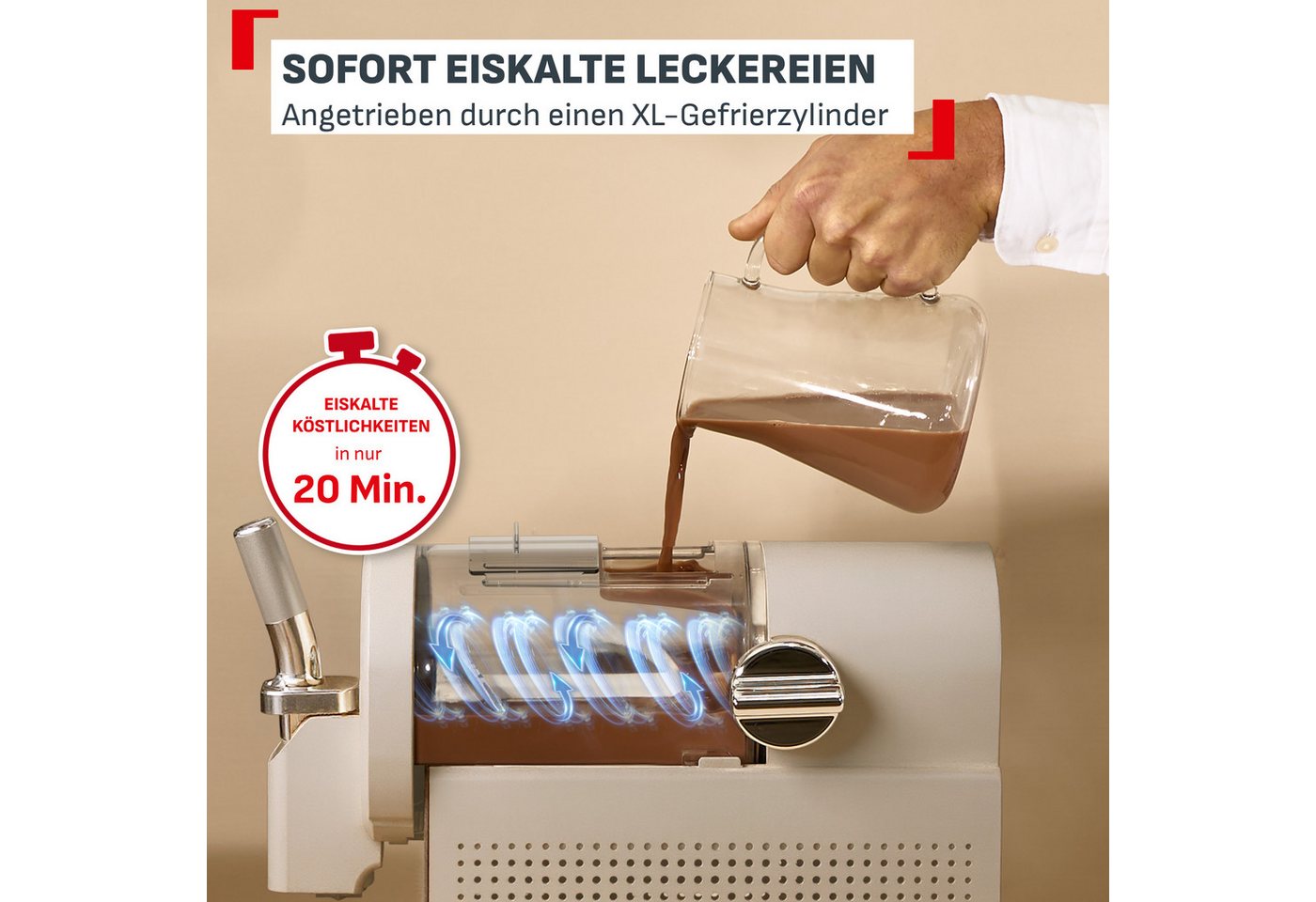Tefal Slush-Eismaschine Freezi, 5 Automatikprogramme, 8 Portionen in einer Zubereitung, Spülprogramm Bild 3