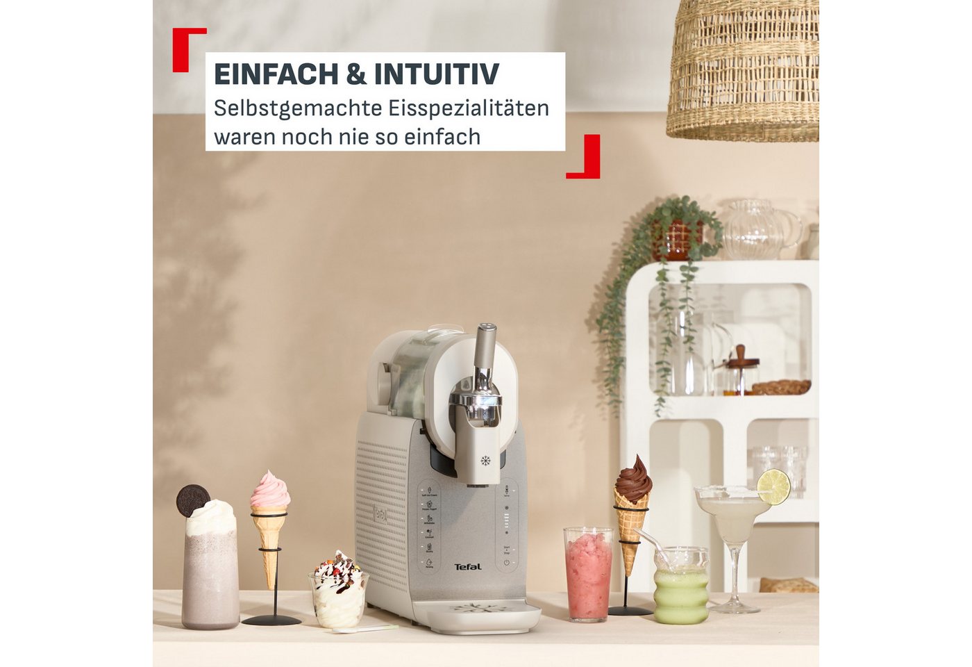 Tefal Slush-Eismaschine Freezi, 5 Automatikprogramme, 8 Portionen in einer Zubereitung, Spülprogramm Bild 4