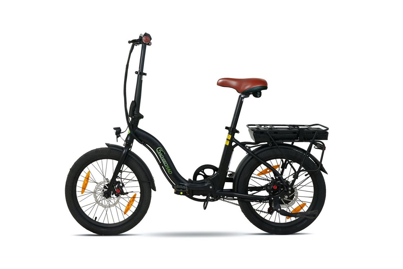 SachsenRAD E-Bike Faltrad Faltrad F2 Farmers mit Korb und Alarmanlage, 7 Gang Shimano, Kettenschaltung, Heckmotor, 468 Wh Bild 3