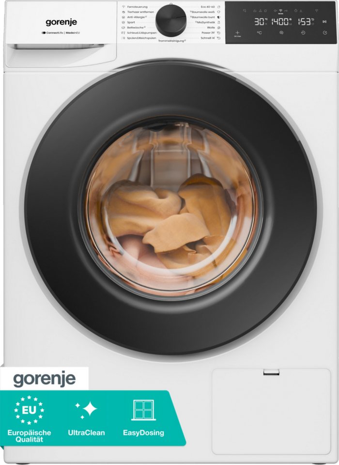 GORENJE Waschmaschine G400 Wave G4S74A21, 7 kg, 1400 U/min, 20% besser als Energieklasse A, Trommelreinigungsprogramm Bild 3