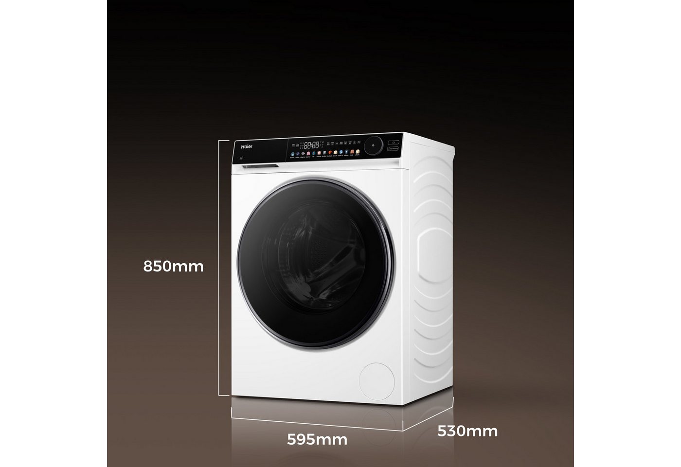 Haier Waschtrockner G7 Serie HWD90-BP14667TU1, 9 kg, 5 kg, 1400 U/min, Trommelbeleuchtung & Wi-Fi
