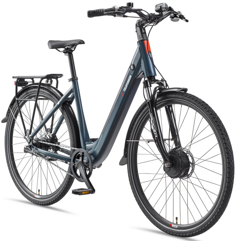 Telefunken E-Bike Cityrad Multitalent RC675, 7 Gang Shimano Nexus Schaltwerk, Nabenschaltung, Frontmotor, 489,6 Wh, Pedelec, Elektrofahrrad, Damen u. Herren, Scheibenbremsen, 28 Zoll Bild 4