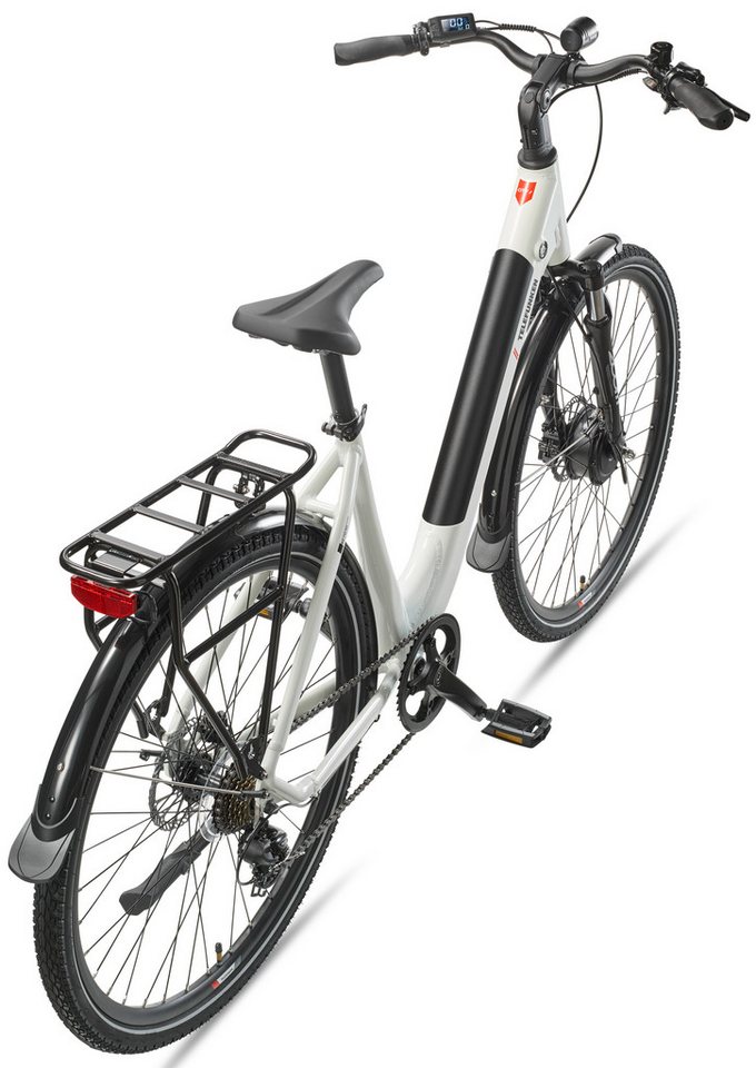 Telefunken E-Bike Cityrad Multitalent RC670, 7 Gang Shimano TY300D Schaltwerk, Kettenschaltung, Frontmotor, 489,6 Wh, Pedelec, Elektrofahrrad, Damen u. Herren, Scheibenbremsen, 28 Zoll Bild 2