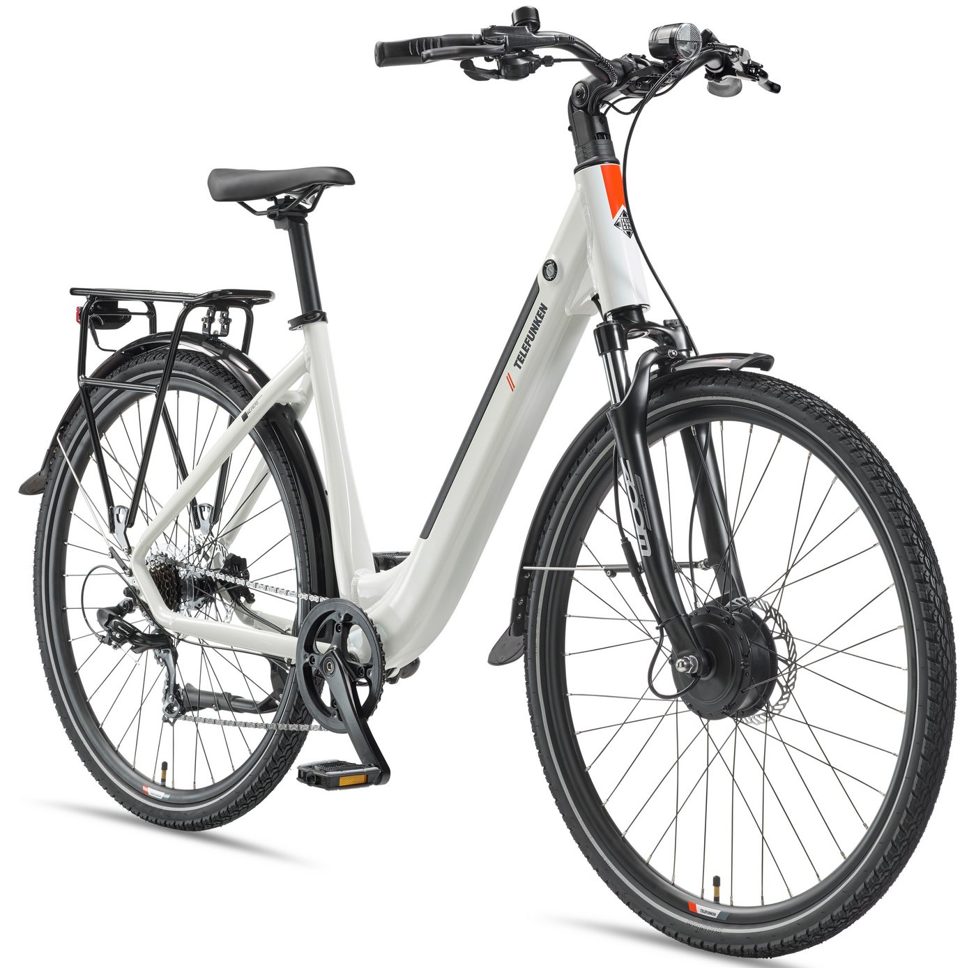 Telefunken E-Bike Cityrad Multitalent RC670, 7 Gang Shimano TY300D Schaltwerk, Kettenschaltung, Frontmotor, 489,6 Wh, Pedelec, Elektrofahrrad, Damen u. Herren, Scheibenbremsen, 28 Zoll Bild 3