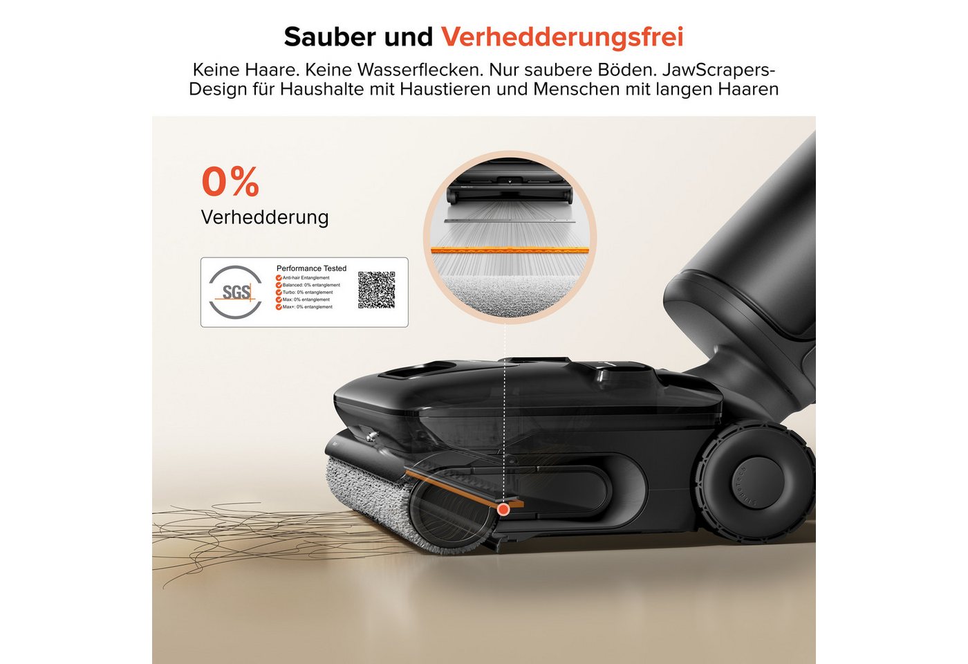 Roborock Nass-Trocken-Akkusauger F25 ACE Pro, beutellos, 25.000 Pa, 95 °C Selbstreinigung, Dock-Trocknung und App-Anpassung