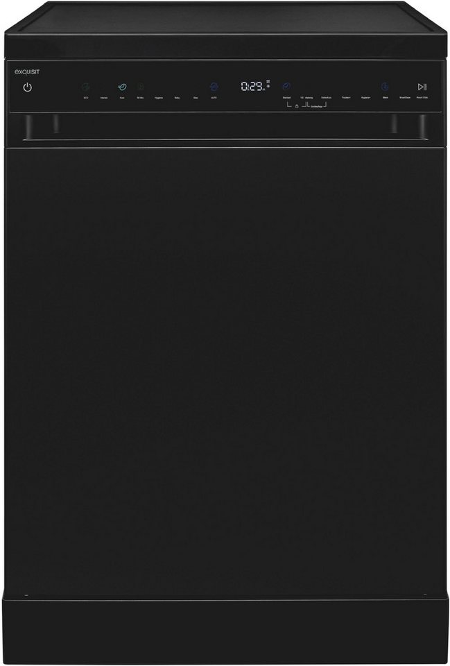 exquisit Standgeschirrspüler 9316 GSP9316-450C schwarz, 10,9 l, 16 Maßgedecke, 16 Maßgedecke, LED, Besteckschublade, Auto Door Open, AquaStop Bild 3
