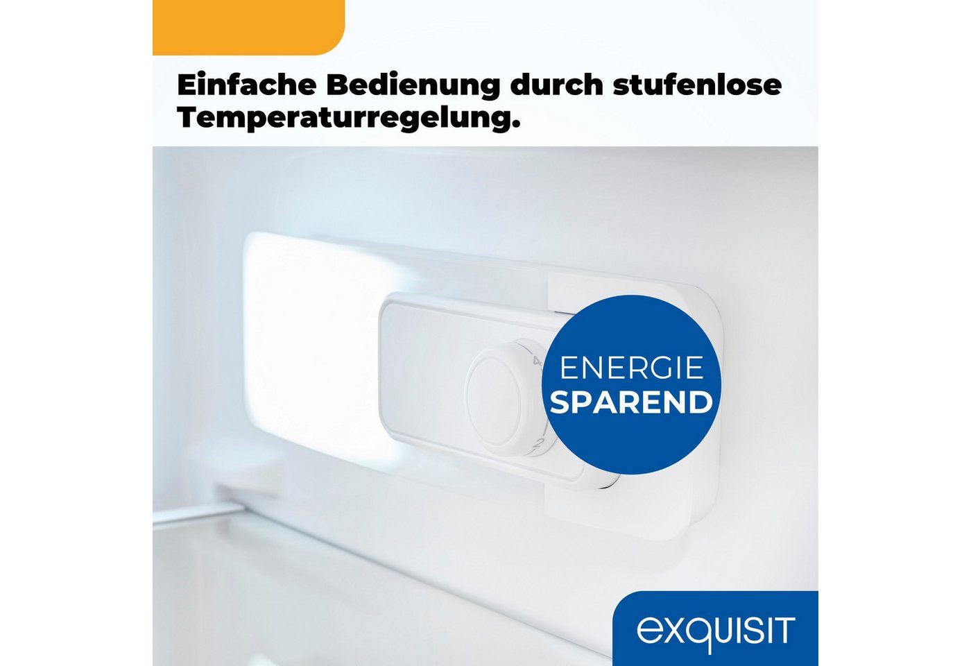 exquisit Kühlschrank KS320-V-H-040E inoxlook-az, 142,6 cm hoch, 54,4 cm breit, Großzügiger Kühlraum für mehr Frische und beste Übersicht Bild 3