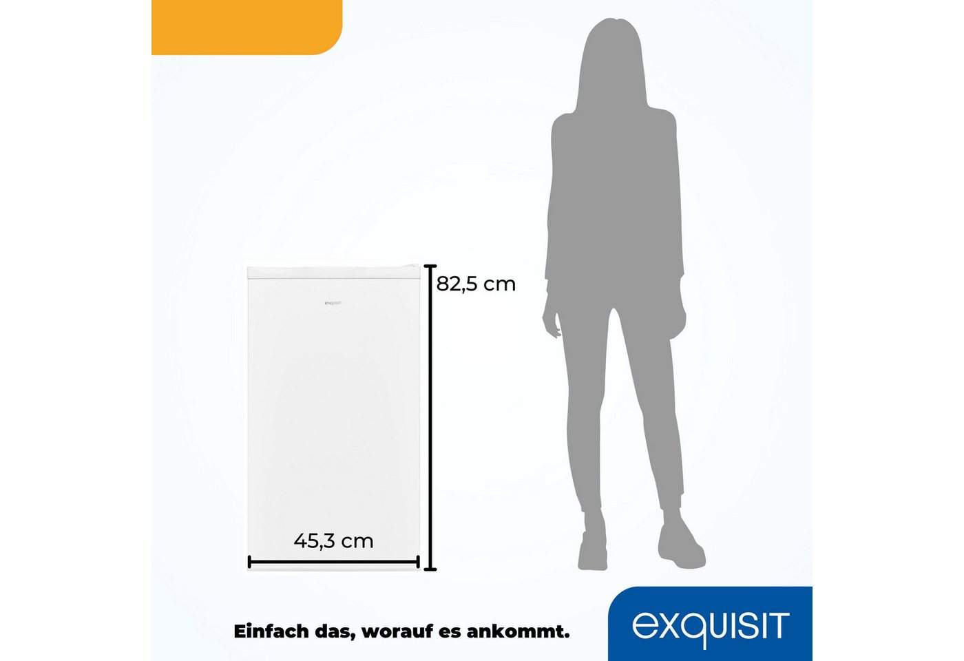 exquisit Gefrierschrank GS111-330D weiss, 82,5 cm hoch, 45,5 cm breit, 4*Gefrieren & flexible Gefrierschubladen für maximale Ordnung Bild 3