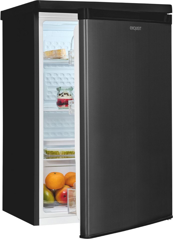 exquisit Kühlschrank KS16-V-040C inoxlook-az, 85 cm hoch, 55 cm breit, Helles LED-Licht für optimale Innenraumbeleuchtung Bild 5