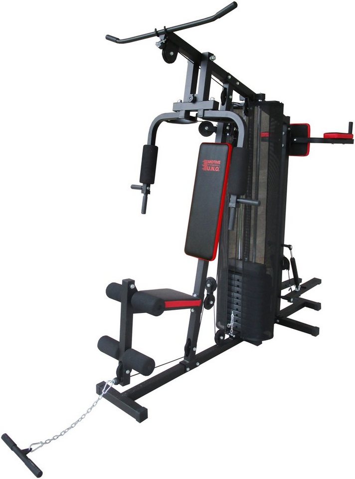 MOTIVE FITNESS by U.N.O. Kraftstation Multi-Gym Challenge, 10 Gewichtsblöcke (Seilzug, Butterflystange, Latzug, Ruderfunktion und mehr), max. Benutzergewicht 120 kg, max. Trainingsgewicht 100 kg Bild 2