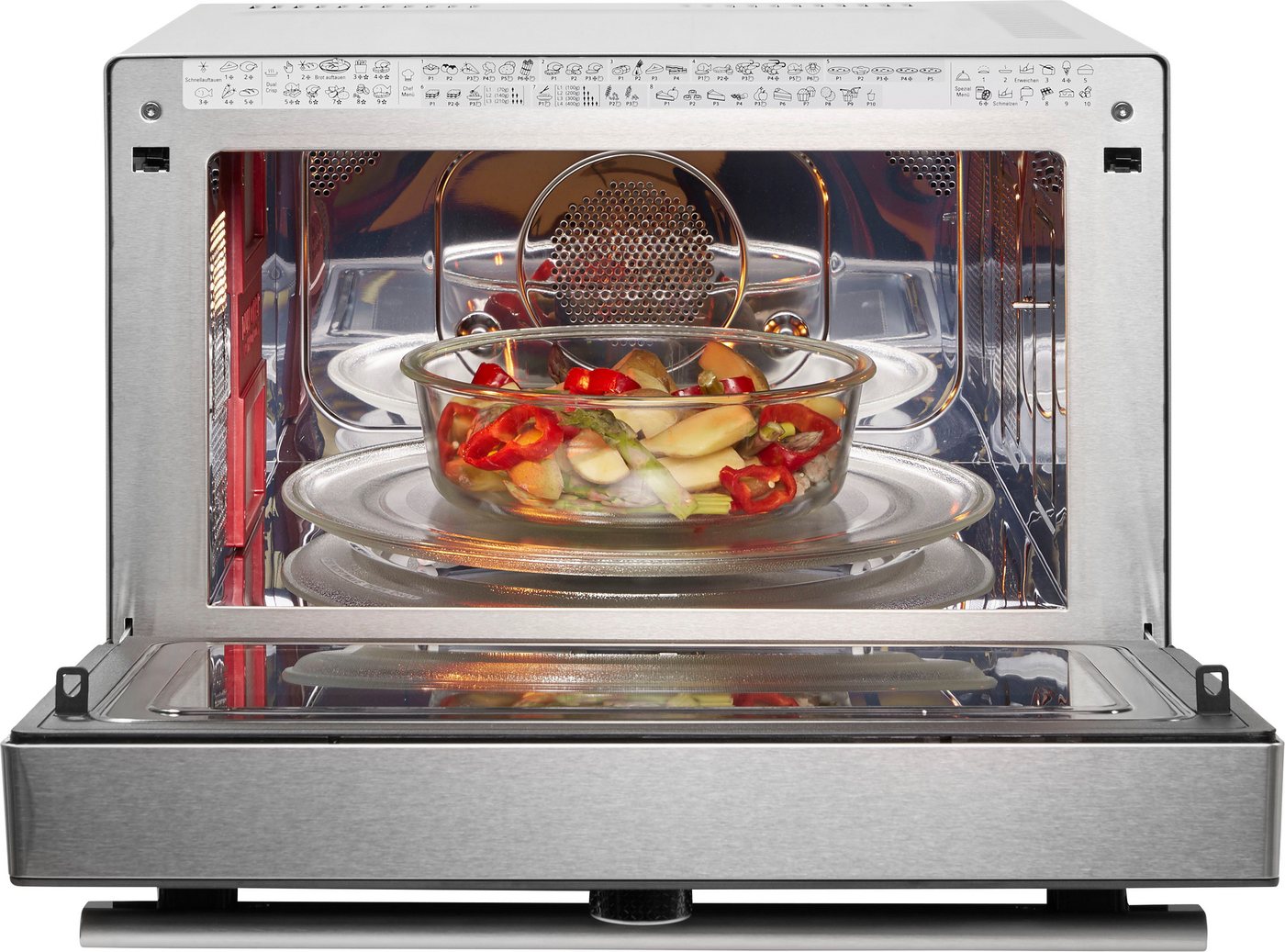 BAUKNECHT Mikrowelle MW 3391 SX, Grill und Heißluft, Dampfgarfunktion, 33 l, Dampfgaren, Grill, Heißluft und Crisp für schnelle knusprige Pizza Bild 2