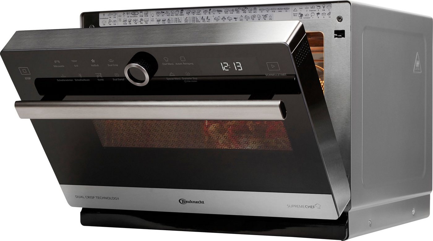 BAUKNECHT Mikrowelle MW 3391 SX, Grill und Heißluft, Dampfgarfunktion, 33 l, Dampfgaren, Grill, Heißluft und Crisp für schnelle knusprige Pizza Bild 5