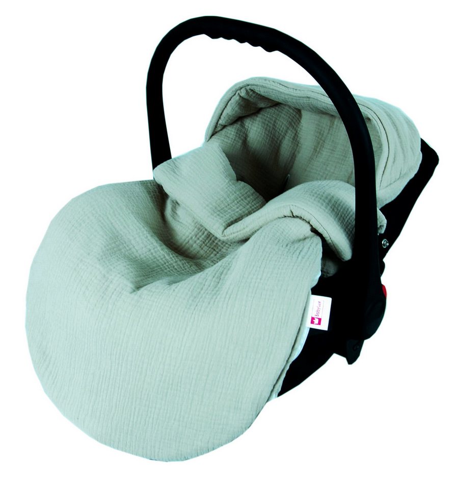 BabyLux Fußsack Sommerfußsack 90cm für Babyschale, Kinderwagen & Buggy Frühling Herbst, Musselin - hell Grün Fußsack Bild 3