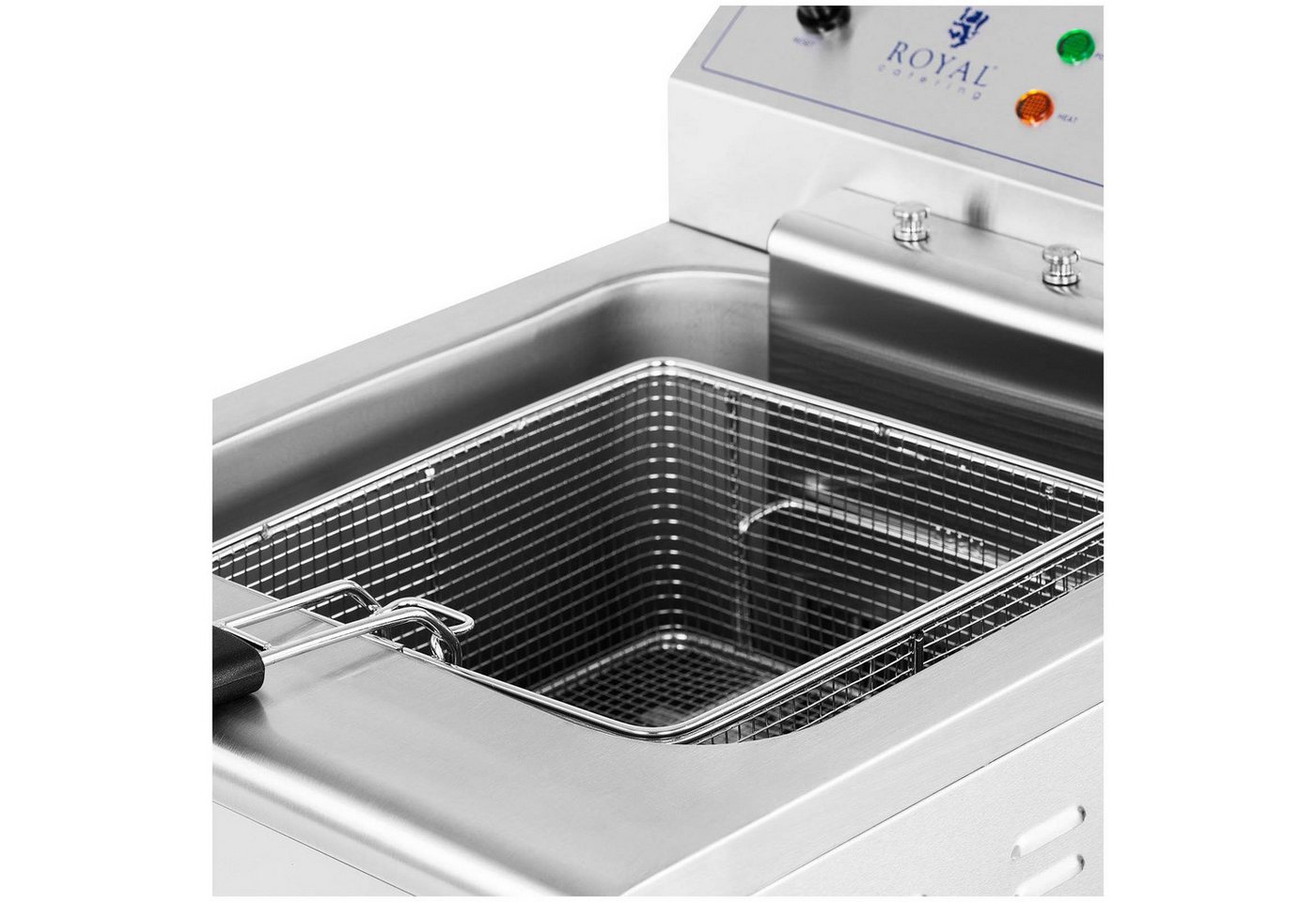 Royal Catering Fritteuse RCPKF 13DSH, 5000 W, 16 L Fritöse mit Unterschrank Ablasshahn 400V Bild 2
