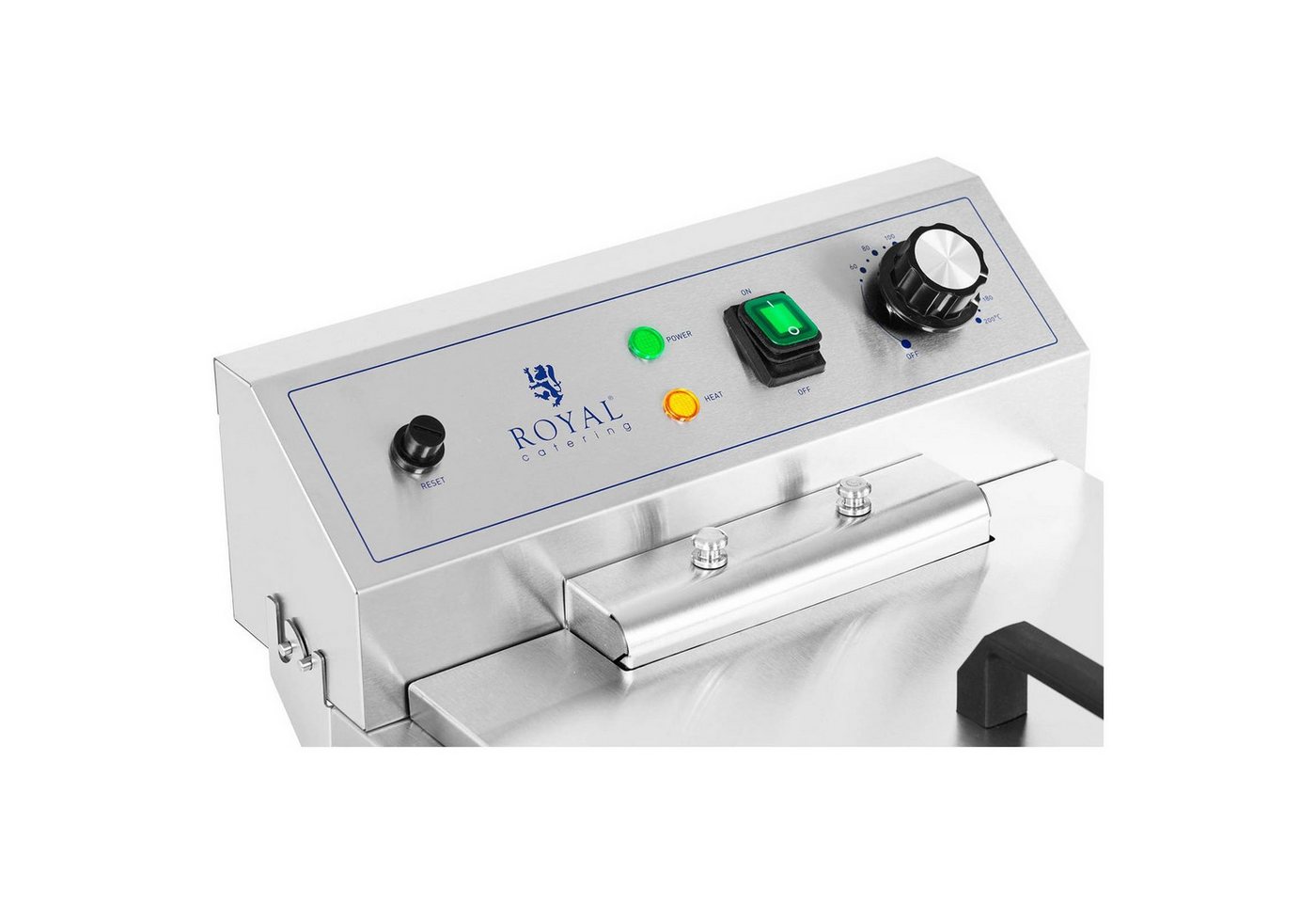 Royal Catering Fritteuse RCPKF 13DSH, 5000 W, 16 L Fritöse mit Unterschrank Ablasshahn 400V Bild 3