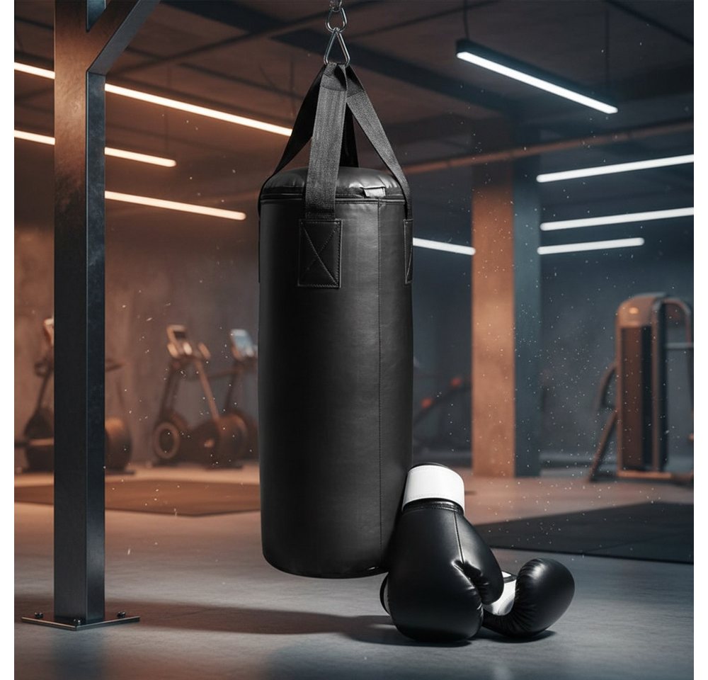 Feel2Home Boxsack Boxsack 60cm gefüllt 9KG + Handschuhe Sandsack Boxen Rocky Training (Komplett-Set, 2-tlg., mit Handschuhen), Hohe Robustheit Bild 4