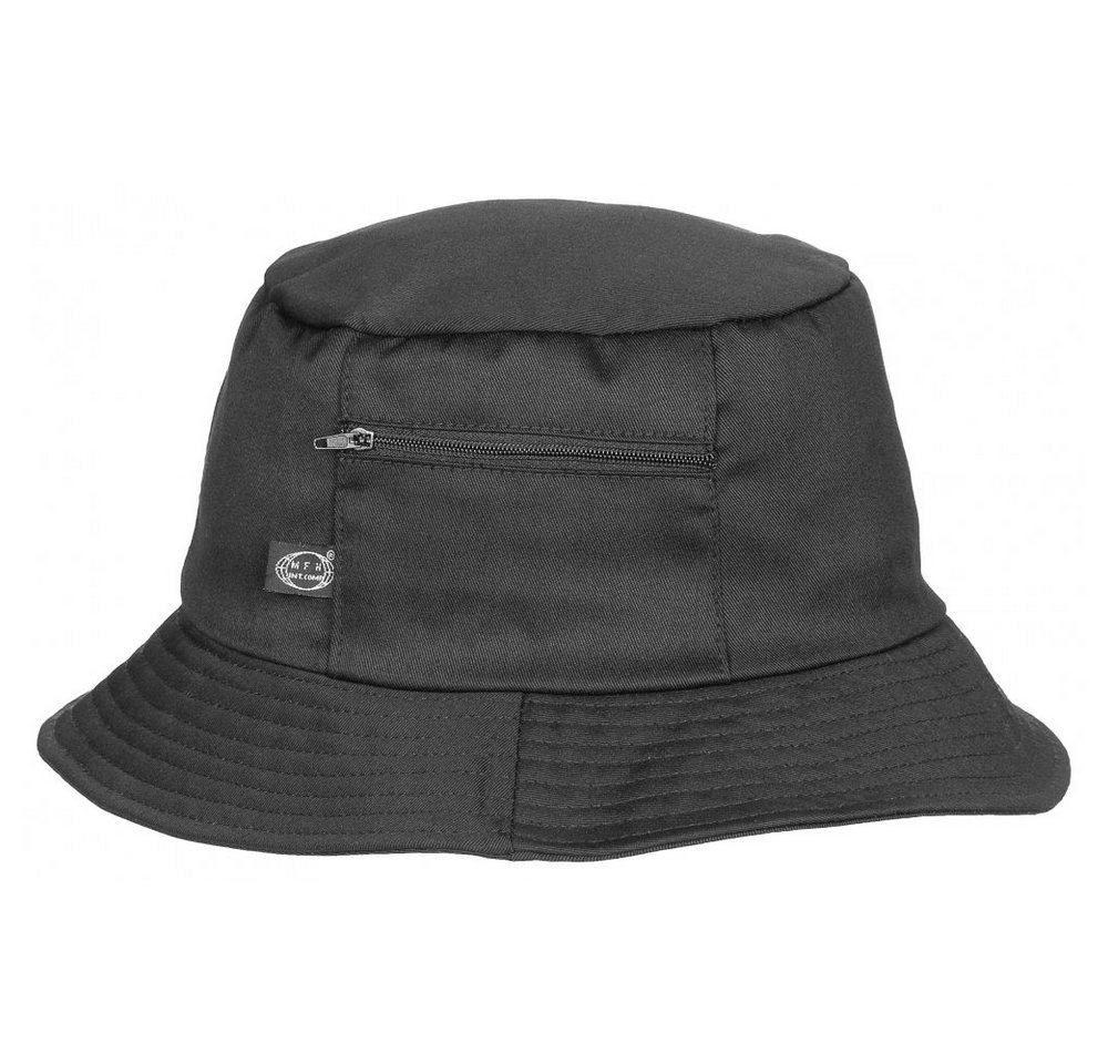 MFH Outdoorhut Anglerhut oder Fischermütze kleine Seitentasche, schwarz Bild 3