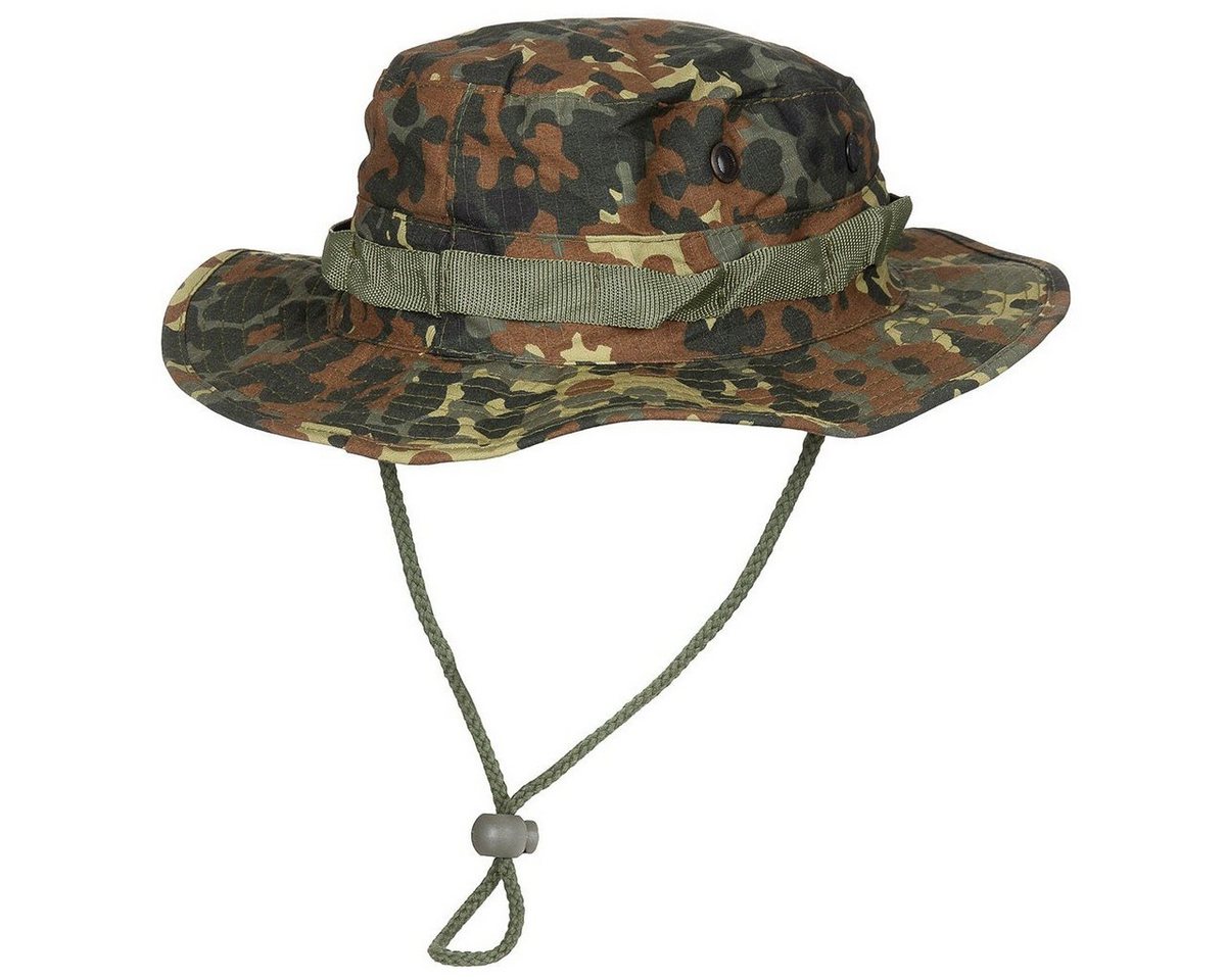 MFH Outdoorhut US GI Buschhut, mit Kinnband, GI Boonie, Rip Stop, flecktarn