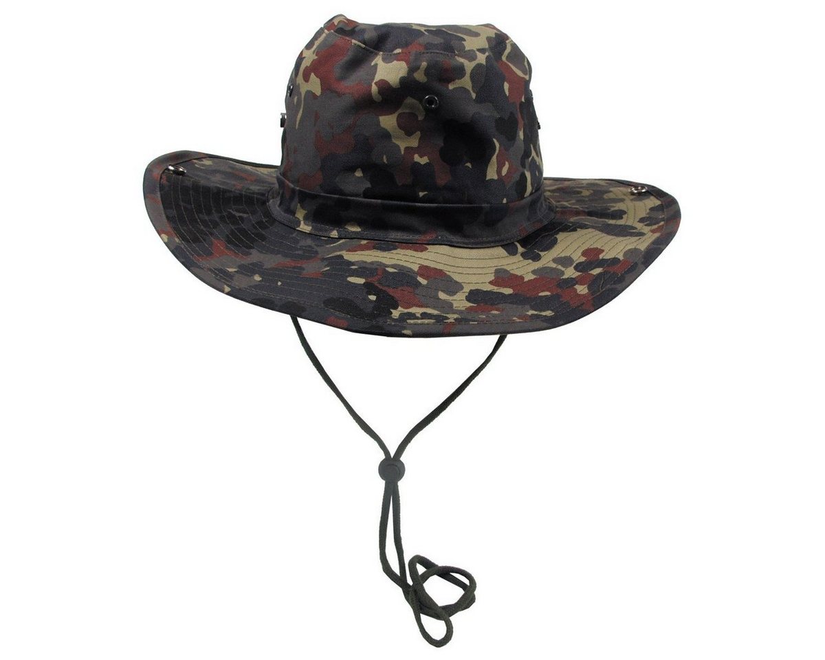 MFH Outdoorhut Buschhut, flecktarn, mit Kinnband, zum Hochstellen 57 Bild 2