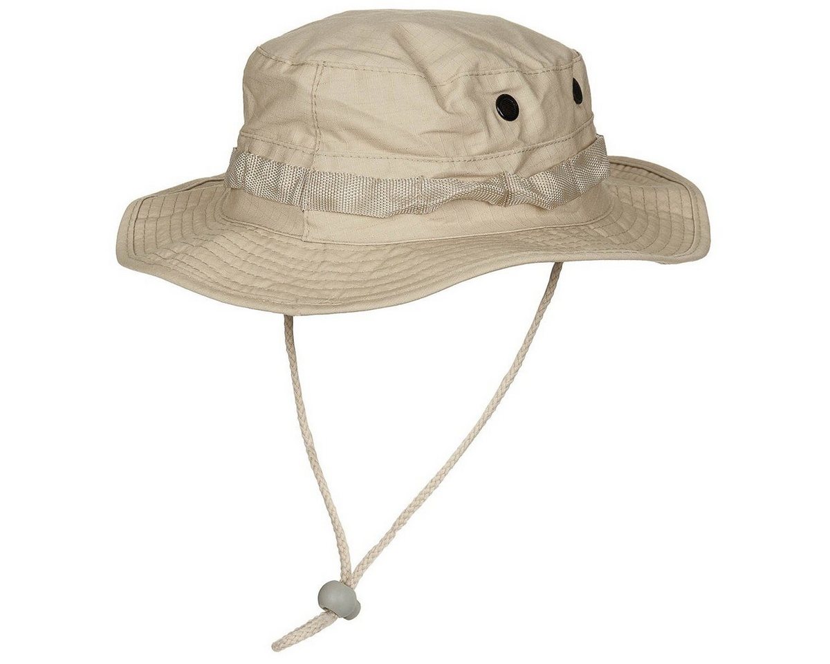 MFH Outdoorhut US GI Buschhut, mit Kinnband, GI Boonie, Rip Stop, khaki
