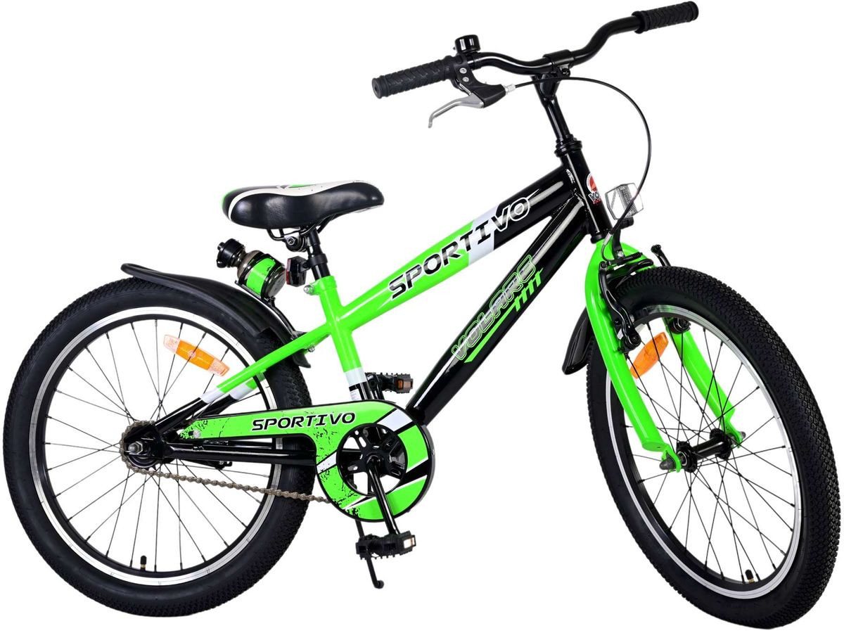 Volare Kinderfahrrad 20 Zoll Kinder Jungen Fahrrad Kinderfahrrad Rad Sportivo Grün 22114, 1 Gang, Rücktrittbremse, Seitenständer, Schutzbleche, Trinkflasche, Klingel Bild 3