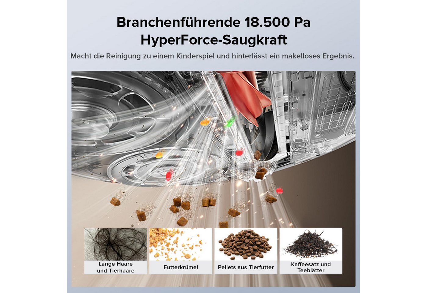 Roborock Saugroboter Qrevo Edge S5A, 18500Pa (Upgrade von S8 Pro Ultra), mit Wischfunktion,Dual Anti-Tangle-System, 18500Pa, Dual Anti-Tangle-System, 75℃ Heißwasser-Moppwäsche Bild 4