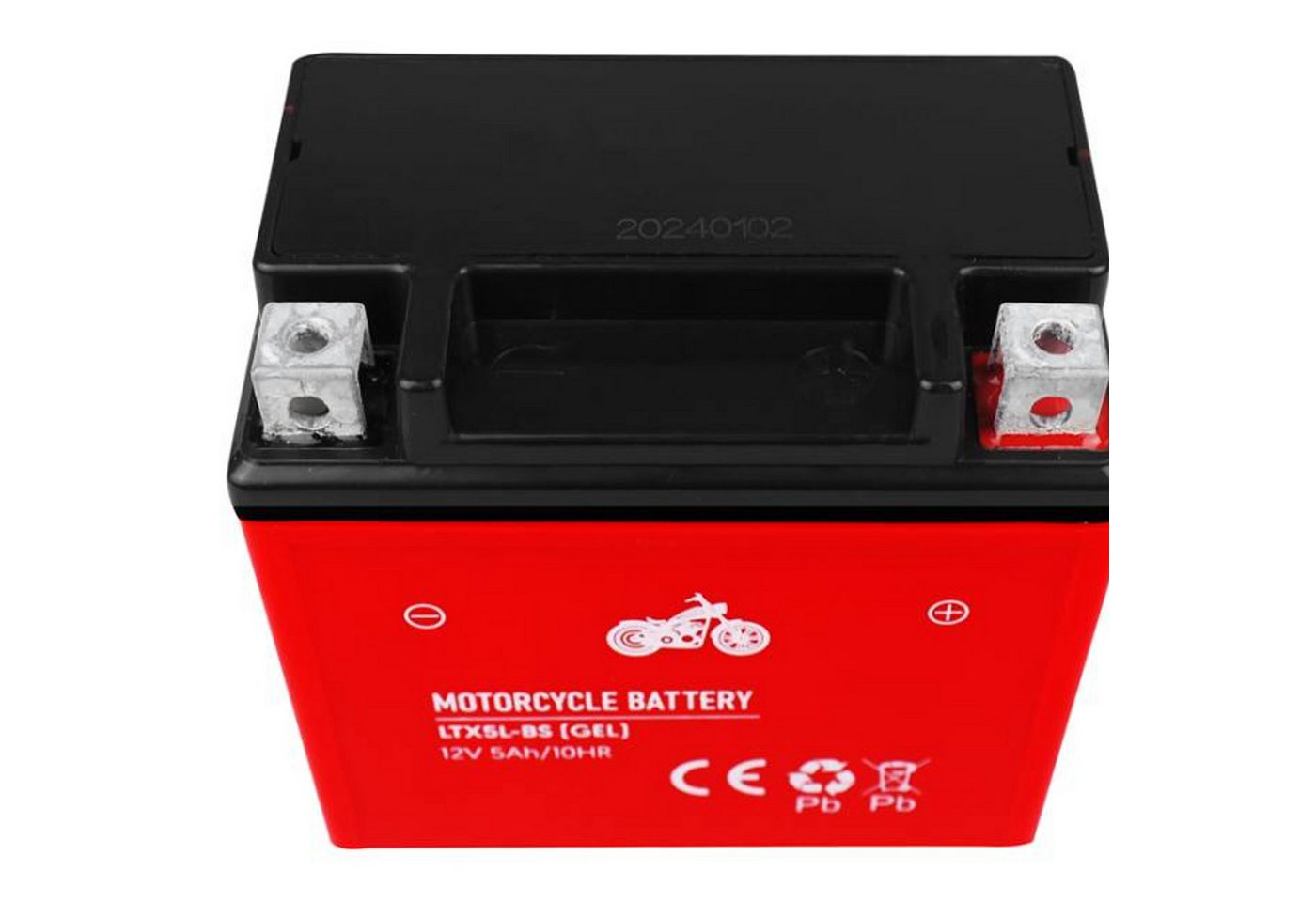 Lamex LTX5L-BS Gel-Motorradbatterie 12V 5Ah Akku (12 V), Gel-Batterie Motorrad