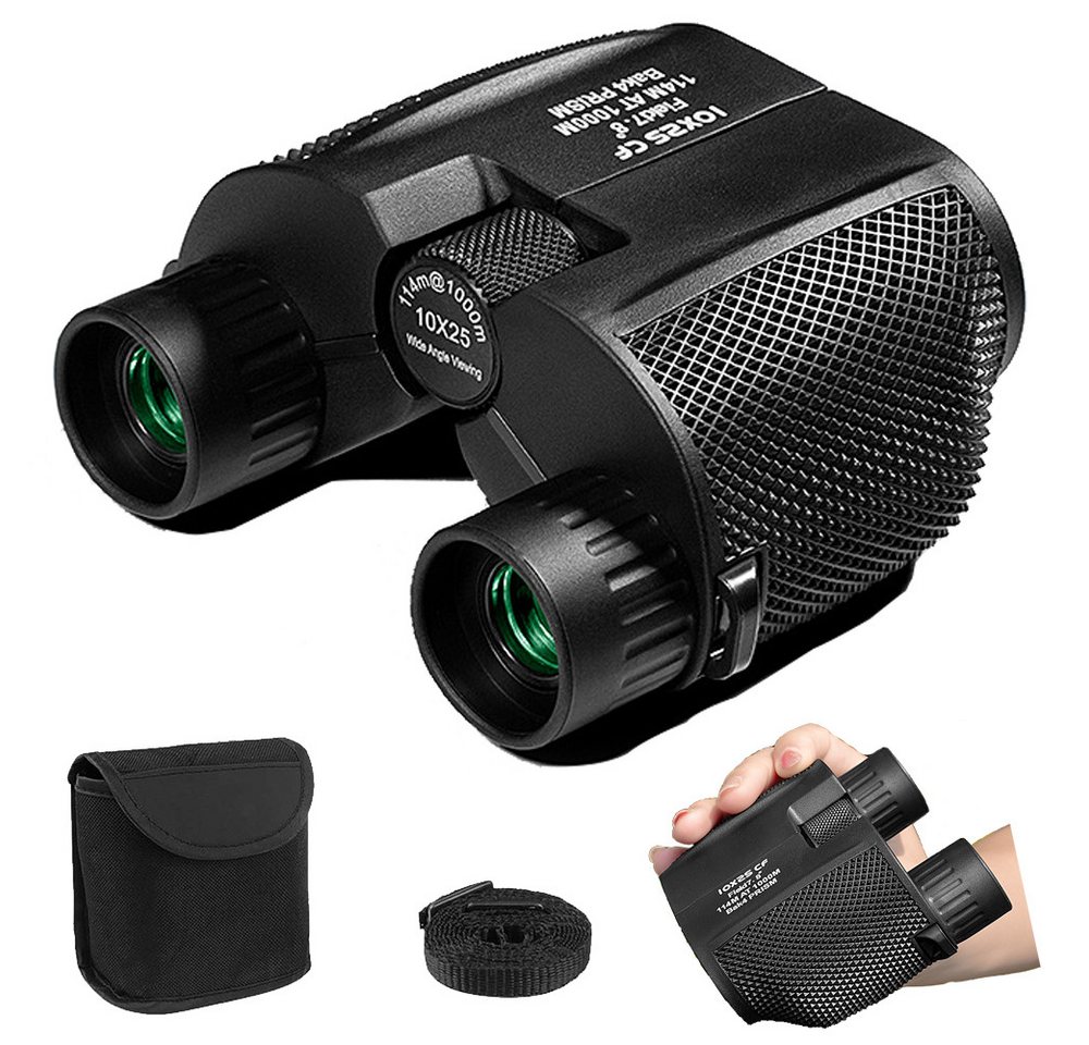 TUWENA 10x25 Kompakt Fernglas Kind Erwachsen, Nachtsicht Schwachem Licht Klar Fernglas (Ideal für Outdoor Sportspiele Vogelbeobachtung Reisen Jagd Konzerte) Bild 2