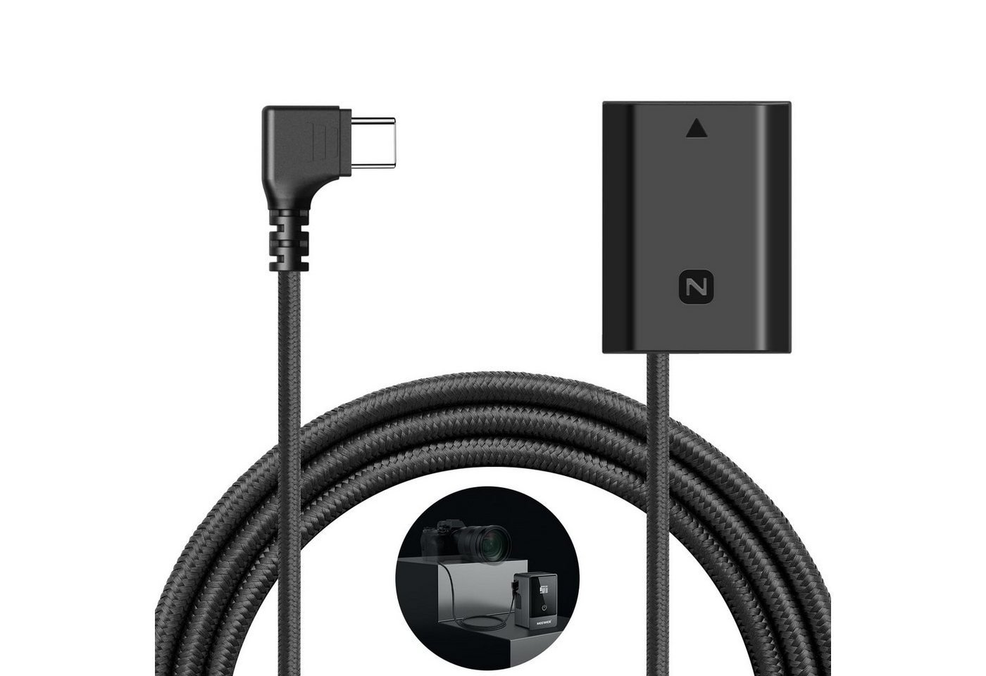 Neewer TC-FZ100 USB-C Dummy Akku für Sony NP-FZ100 A7/FX/ZV Serie Kamera-Akku, Stabile Stromversorgung/Vollständig dekodiert Bild 4
